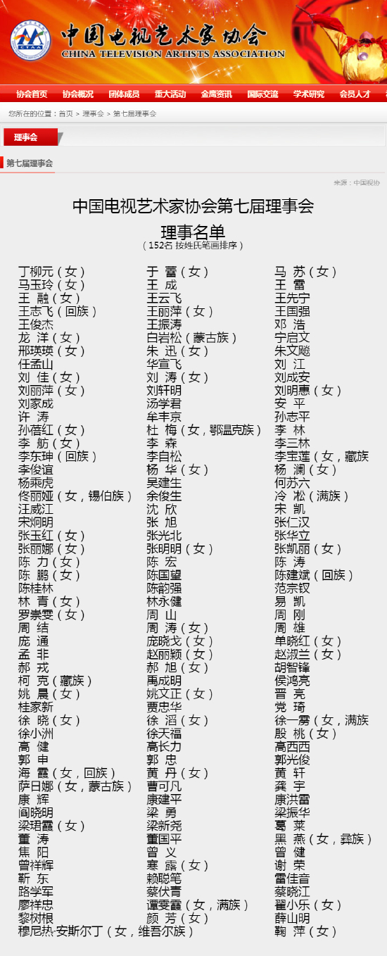 佟丽娅赵丽颖等当选中视协第七届理事会理事（中国视协理事赵丽颖）